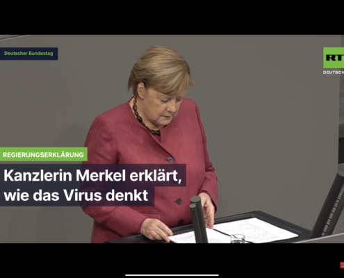 Psycho Merkel erklärt wie das Corona Virus denkt